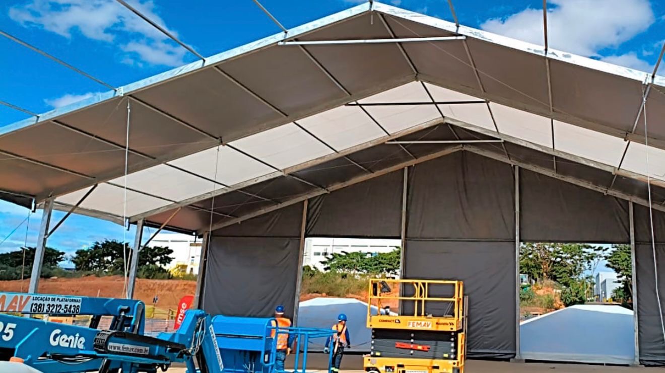 Estrutura modular instalada